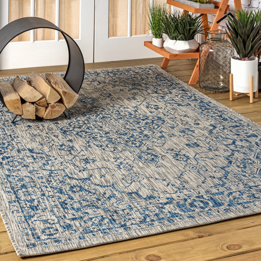 Makatea Rozetta Boho Medallion Textured Indoor/Outdoor Area Rug