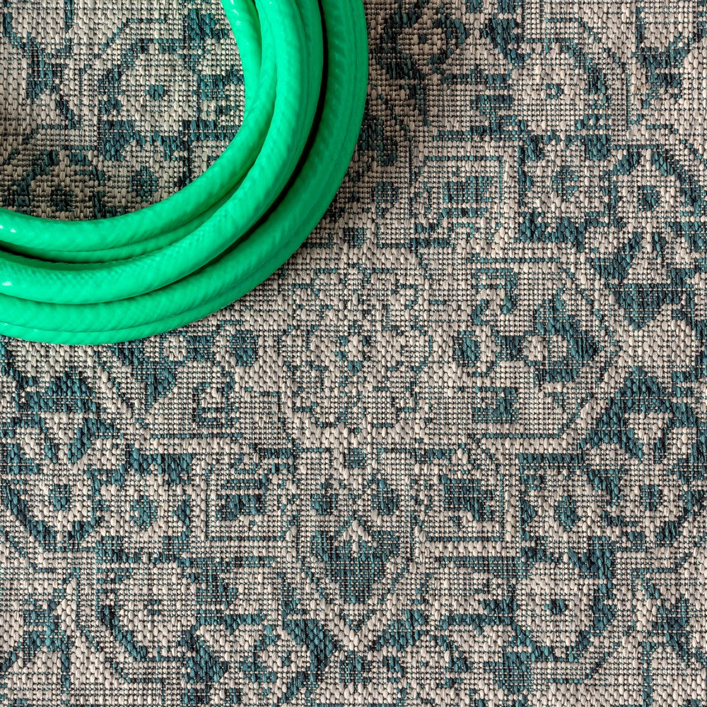 Makatea Rozetta Boho Medallion Textured Indoor/Outdoor Area Rug