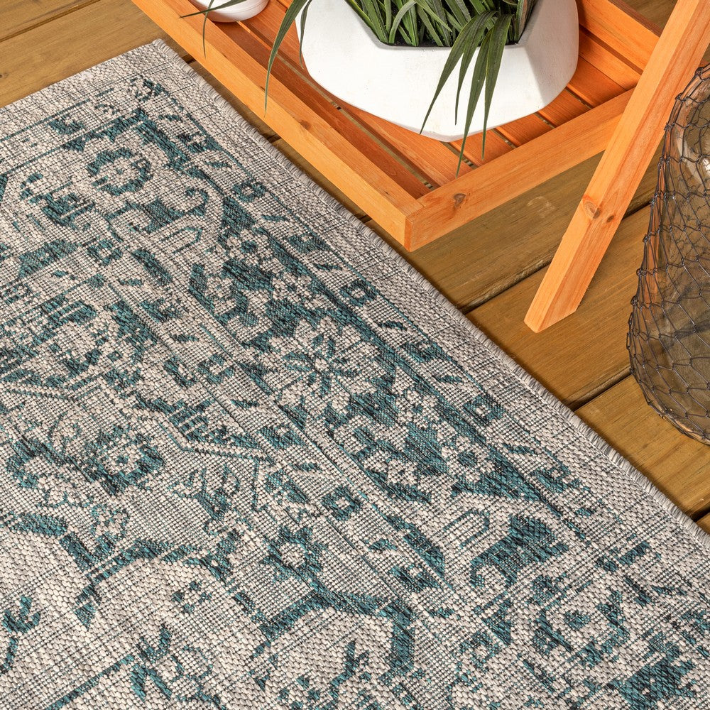 Makatea Rozetta Boho Medallion Textured Indoor/Outdoor Area Rug