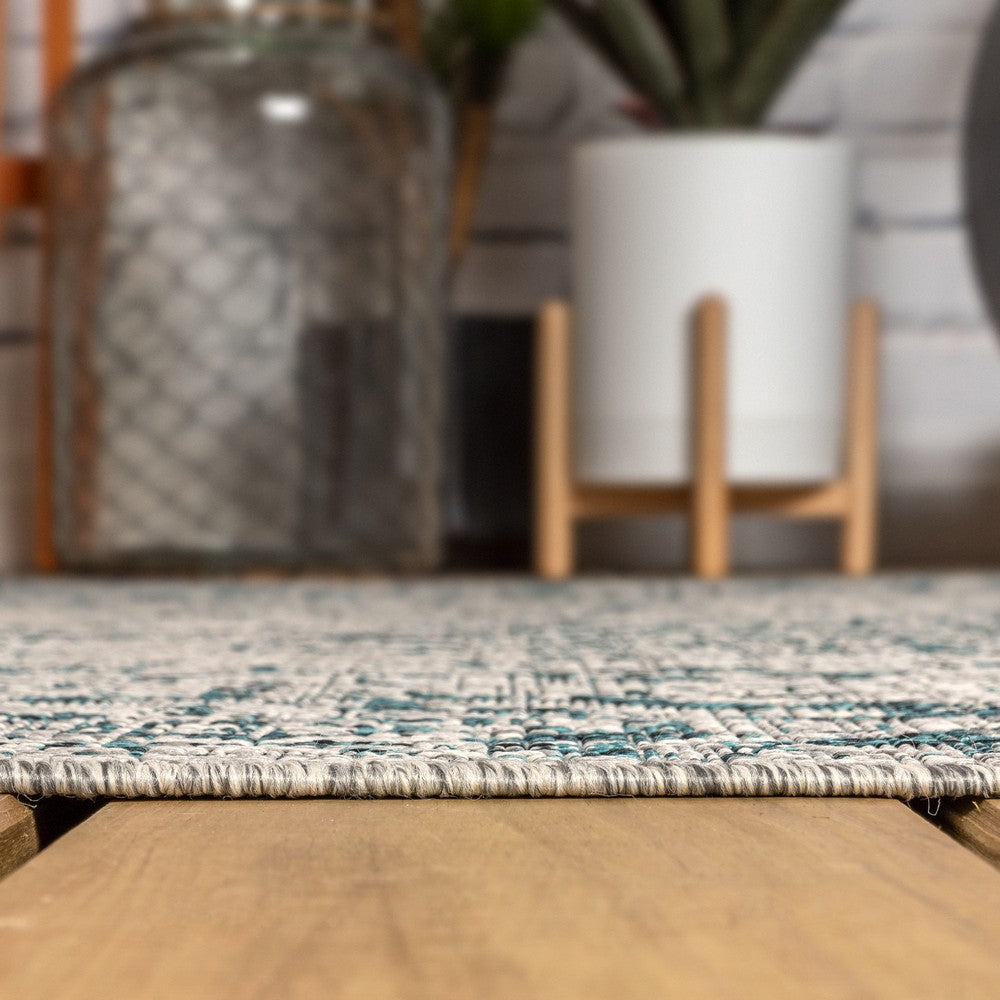 Makatea Rozetta Boho Medallion Textured Indoor/Outdoor Area Rug