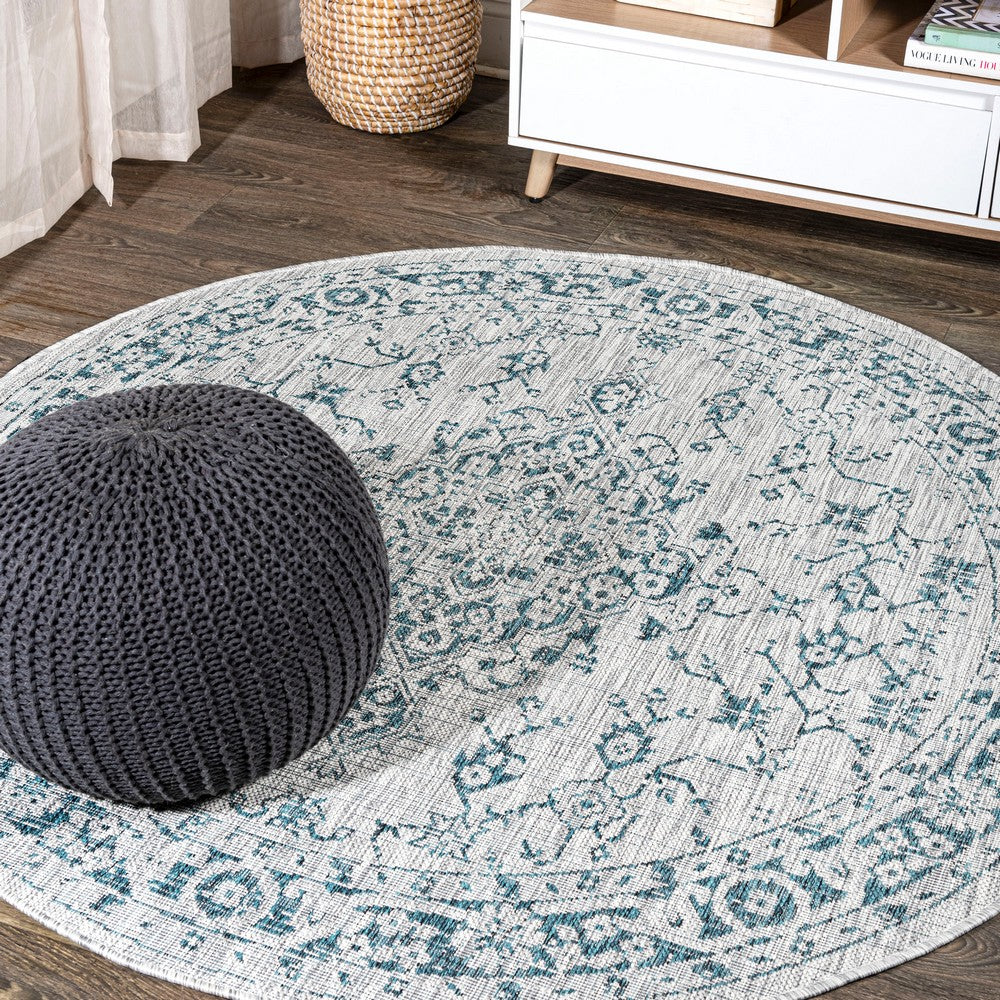Makatea Rozetta Boho Medallion Textured Indoor/Outdoor Area Rug