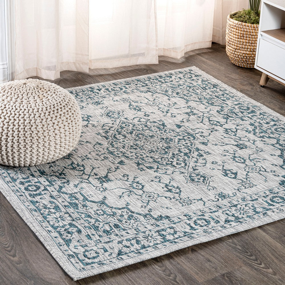Makatea Rozetta Boho Medallion Textured Indoor/Outdoor Area Rug