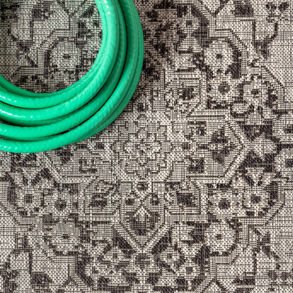 Makatea Rozetta Boho Medallion Textured Indoor/Outdoor Area Rug