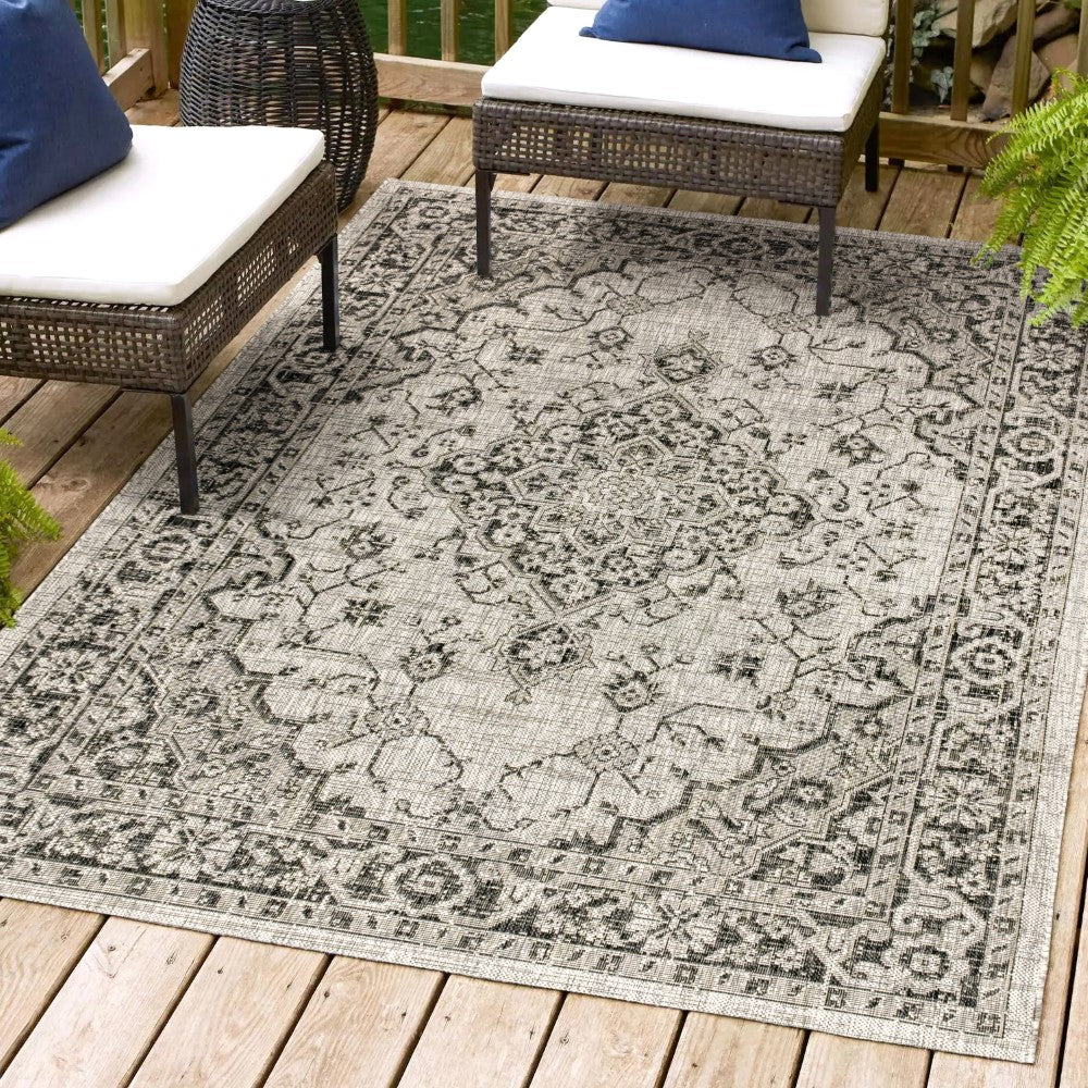 Makatea Rozetta Boho Medallion Textured Indoor/Outdoor Area Rug