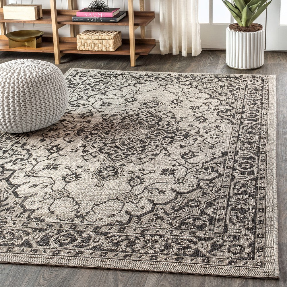 Makatea Rozetta Boho Medallion Textured Indoor/Outdoor Area Rug