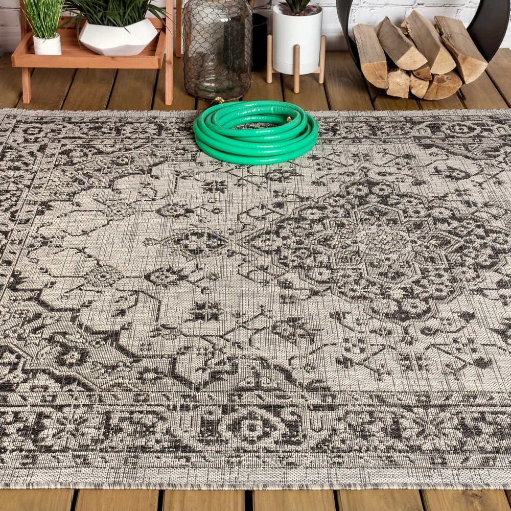 Makatea Rozetta Boho Medallion Textured Indoor/Outdoor Area Rug