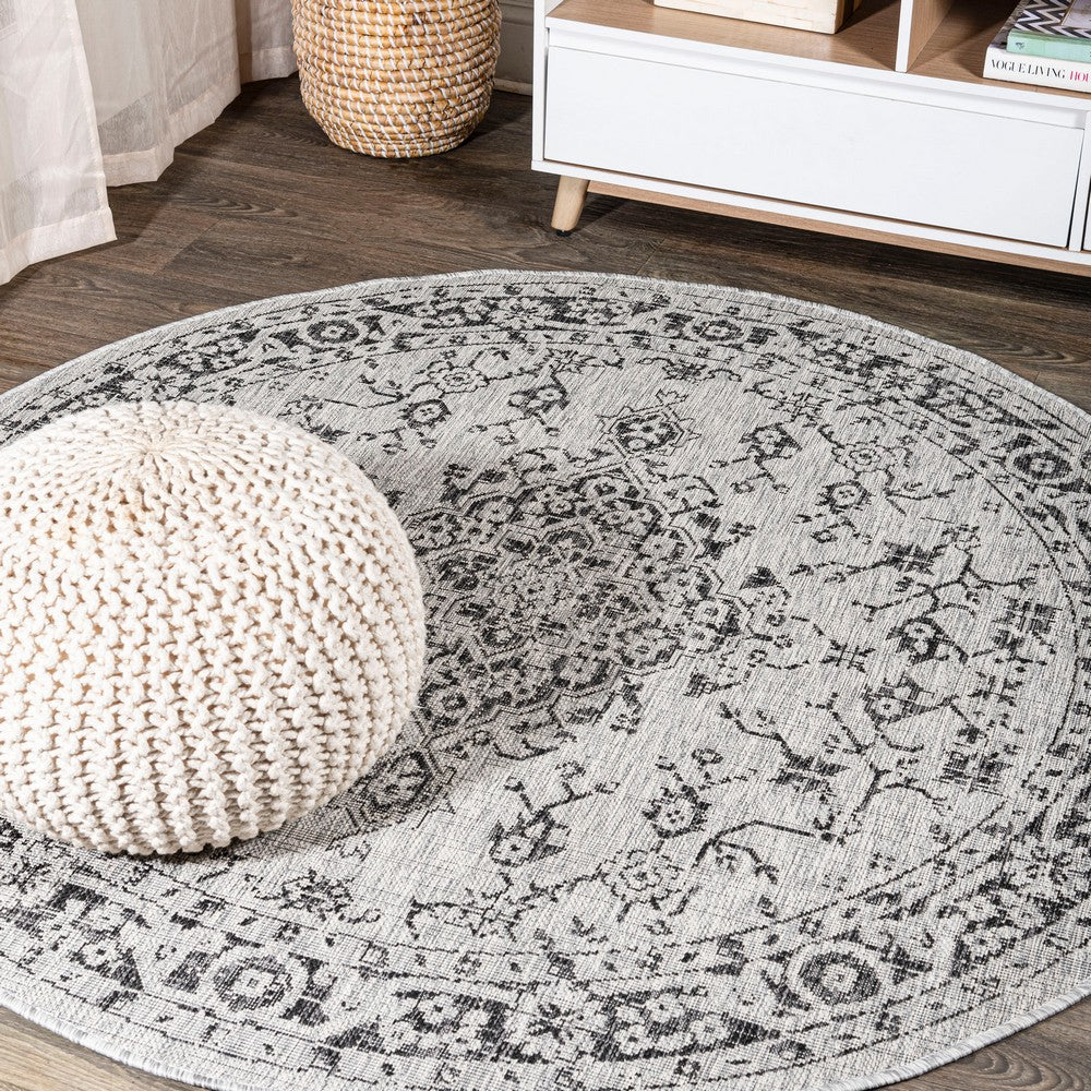 Makatea Rozetta Boho Medallion Textured Indoor/Outdoor Area Rug