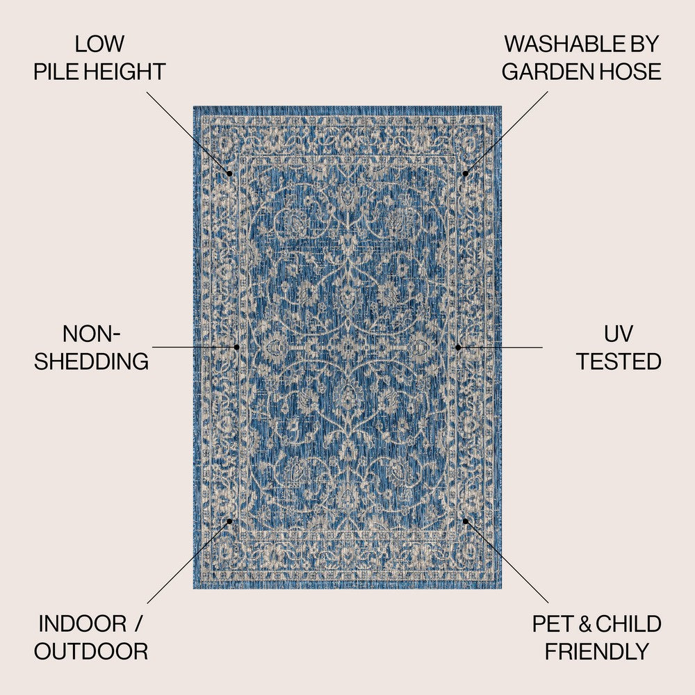 Huon Palazzo Vine and Border Indoor/Outdoor Area Rug