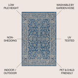 Huon Palazzo Vine and Border Indoor/Outdoor Area Rug