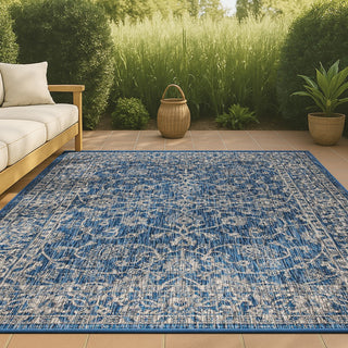 Huon Palazzo Vine and Border Indoor/Outdoor Area Rug