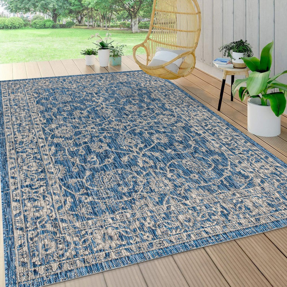 Huon Palazzo Vine and Border Indoor/Outdoor Area Rug