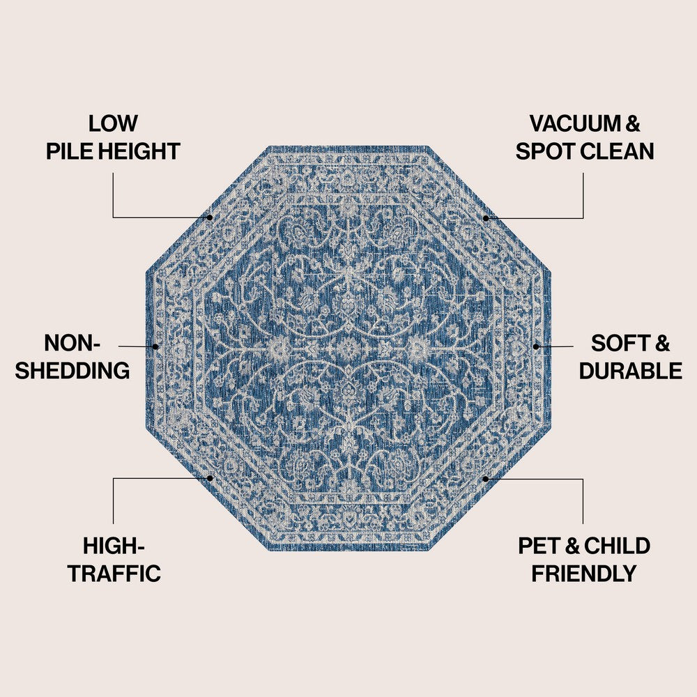 Huon Palazzo Vine and Border Indoor/Outdoor Area Rug