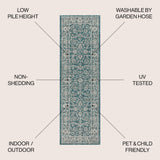 Huon Palazzo Vine and Border Indoor/Outdoor Area Rug