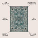 Huon Palazzo Vine and Border Indoor/Outdoor Area Rug