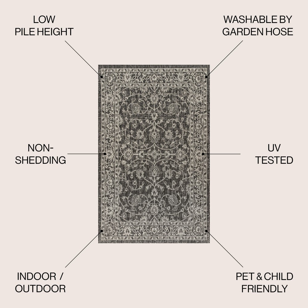 Huon Palazzo Vine and Border Indoor/Outdoor Area Rug