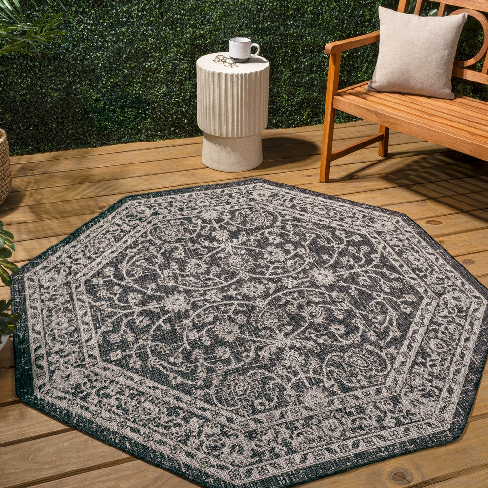 Huon Palazzo Vine and Border Indoor/Outdoor Area Rug