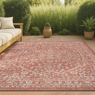 Kayla Bohemian Medallion Textured Weave Indoor/outdoor Area Rug