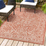 Kayla Bohemian Medallion Textured Weave Indoor/outdoor Area Rug