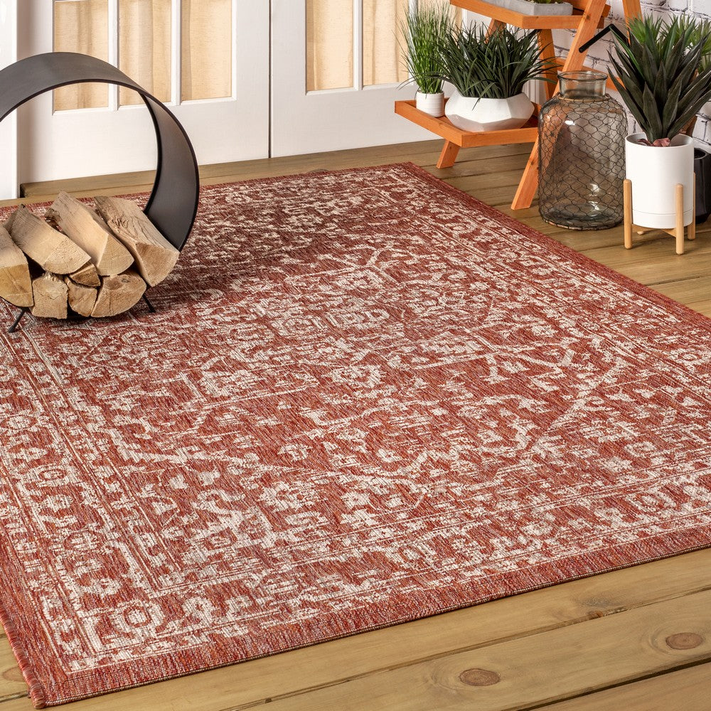 Kayla Bohemian Medallion Textured Weave Indoor/outdoor Area Rug