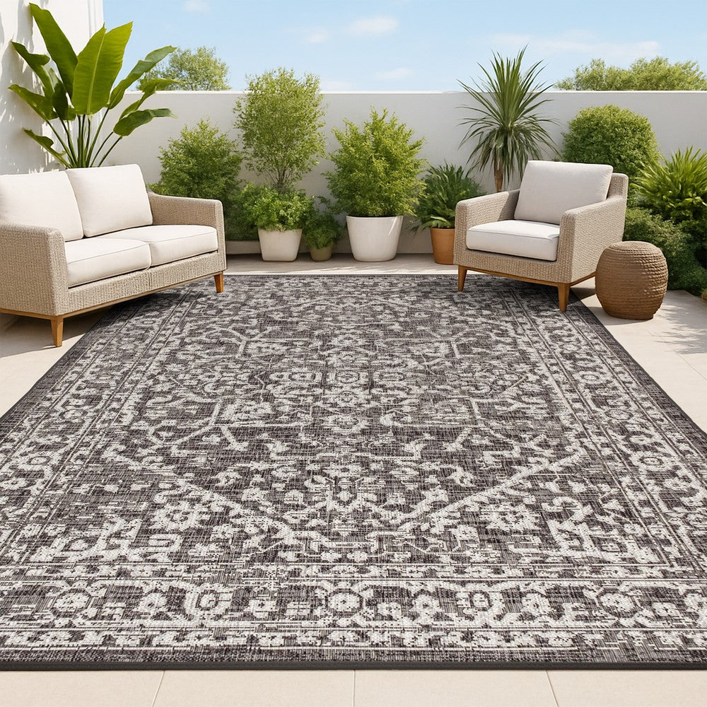 Kayla Bohemian Medallion Textured Weave Indoor/outdoor Area Rug