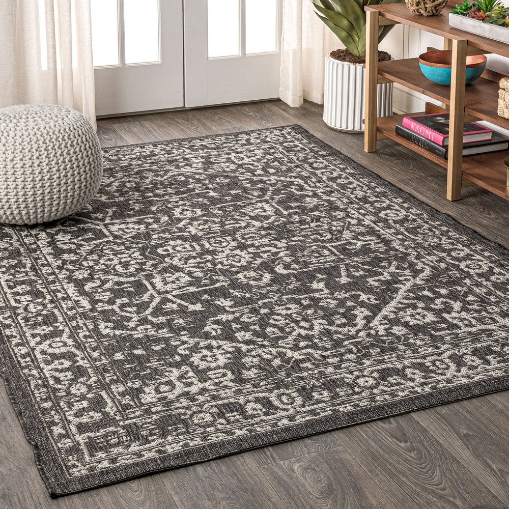 Kayla Bohemian Medallion Textured Weave Indoor/outdoor Area Rug
