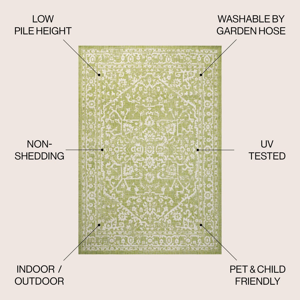 Kayla Bohemian Medallion Textured Weave Indoor/outdoor Area Rug
