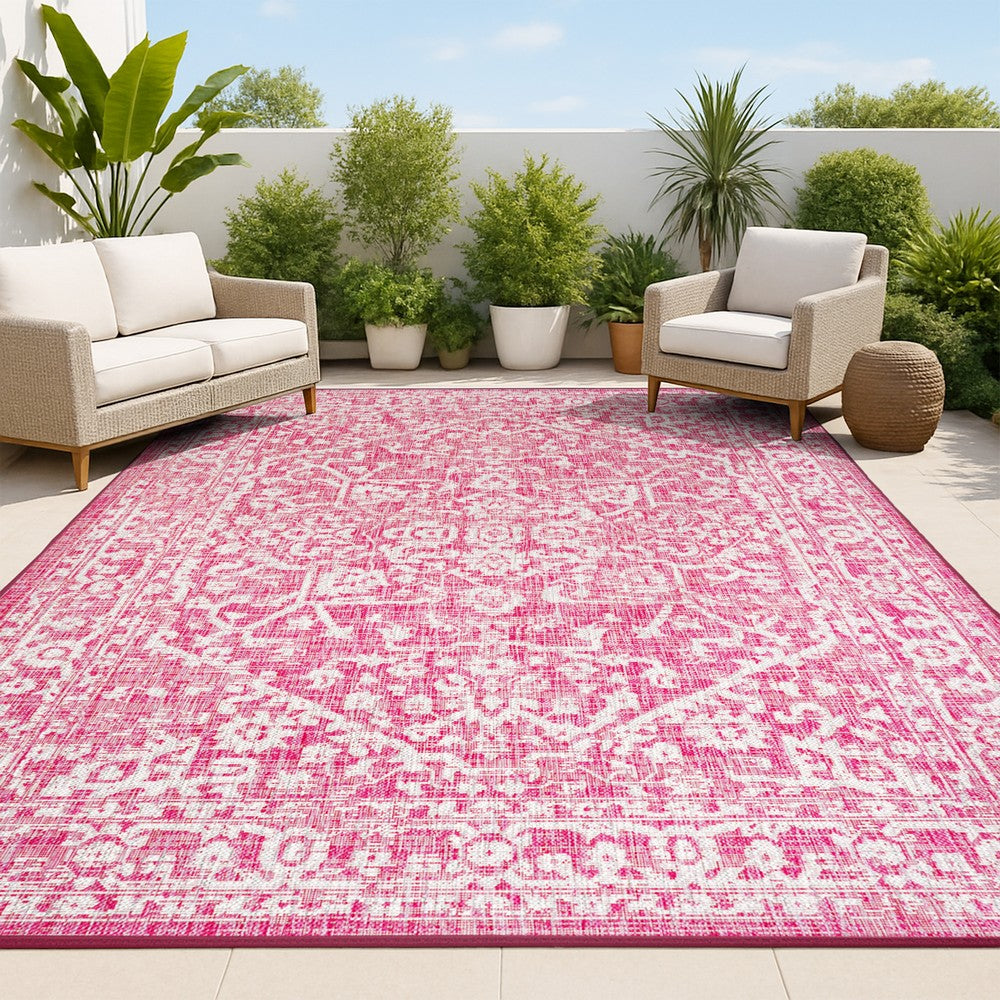 Kayla Bohemian Medallion Textured Weave Indoor/outdoor Area Rug