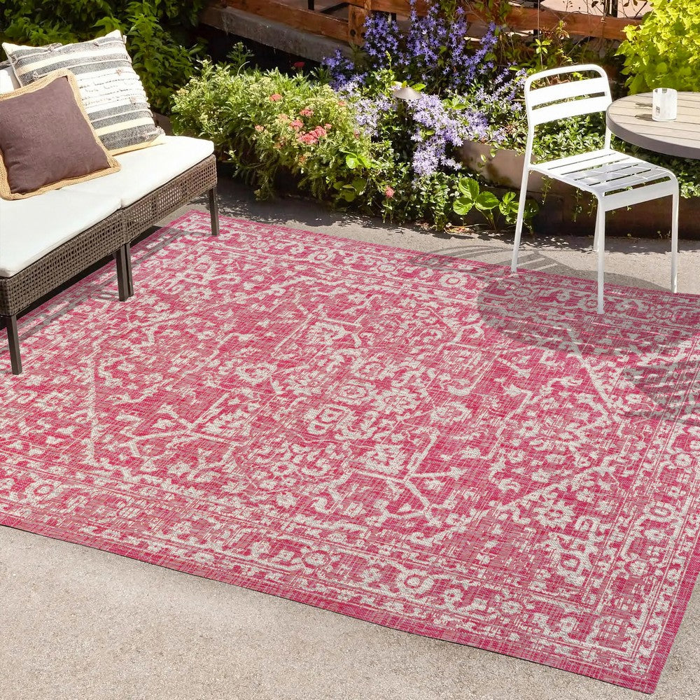 Kayla Bohemian Medallion Textured Weave Indoor/outdoor Area Rug