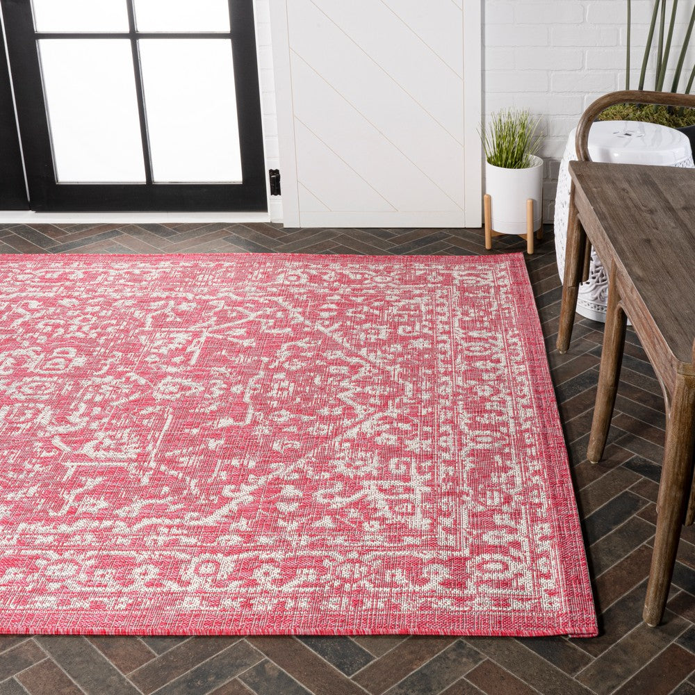 Kayla Bohemian Medallion Textured Weave Indoor/outdoor Area Rug