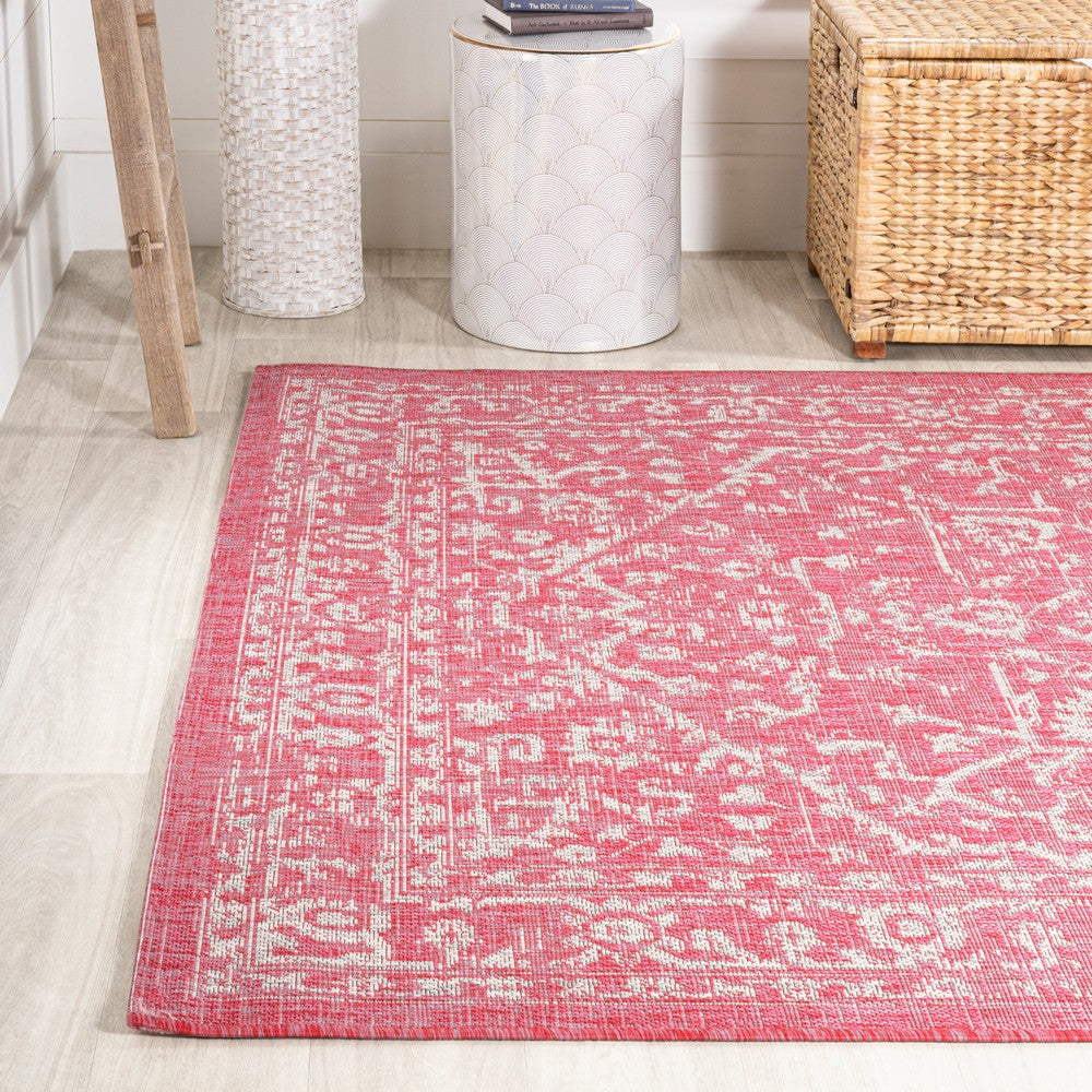 Kayla Bohemian Medallion Textured Weave Indoor/outdoor Area Rug