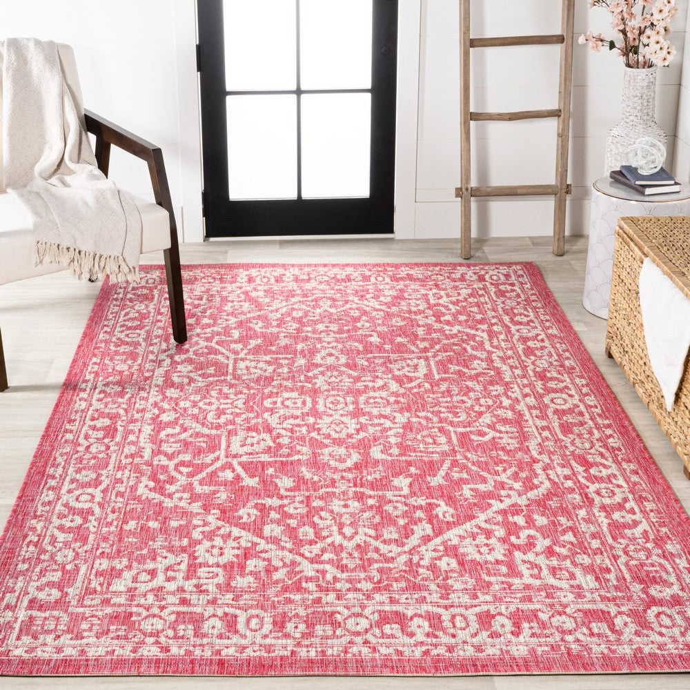 Kayla Bohemian Medallion Textured Weave Indoor/outdoor Area Rug
