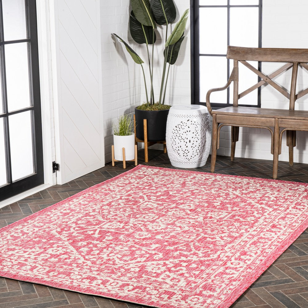 Kayla Bohemian Medallion Textured Weave Indoor/outdoor Area Rug
