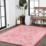 Kayla Bohemian Medallion Textured Weave Indoor/outdoor Area Rug