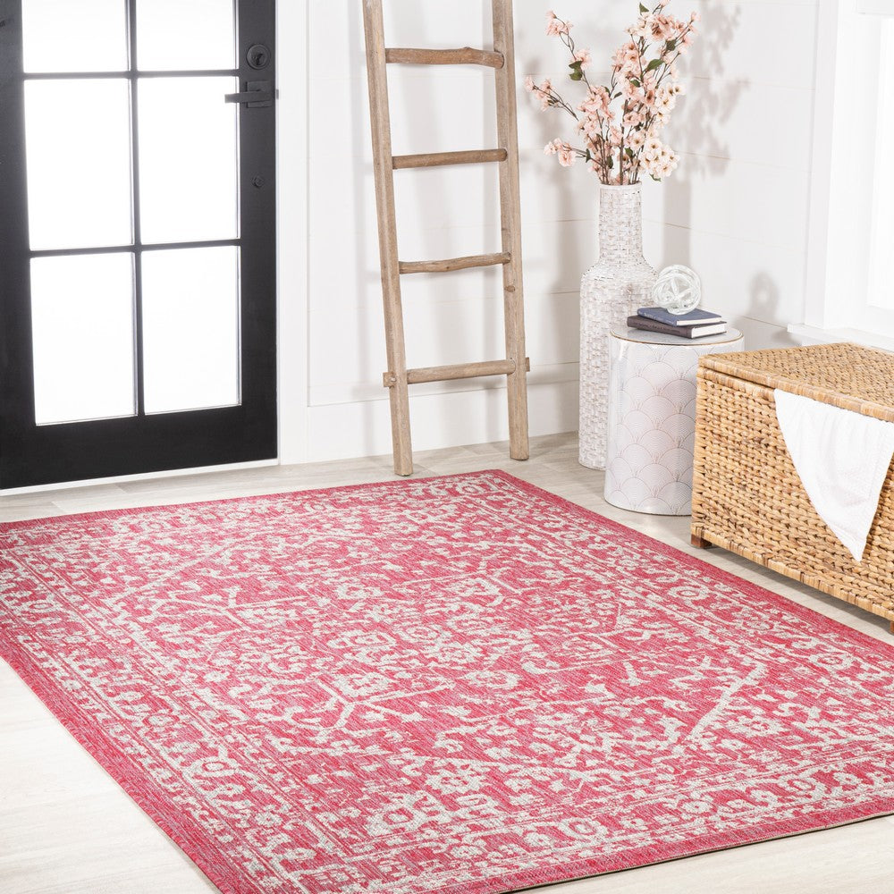 Kayla Bohemian Medallion Textured Weave Indoor/outdoor Area Rug