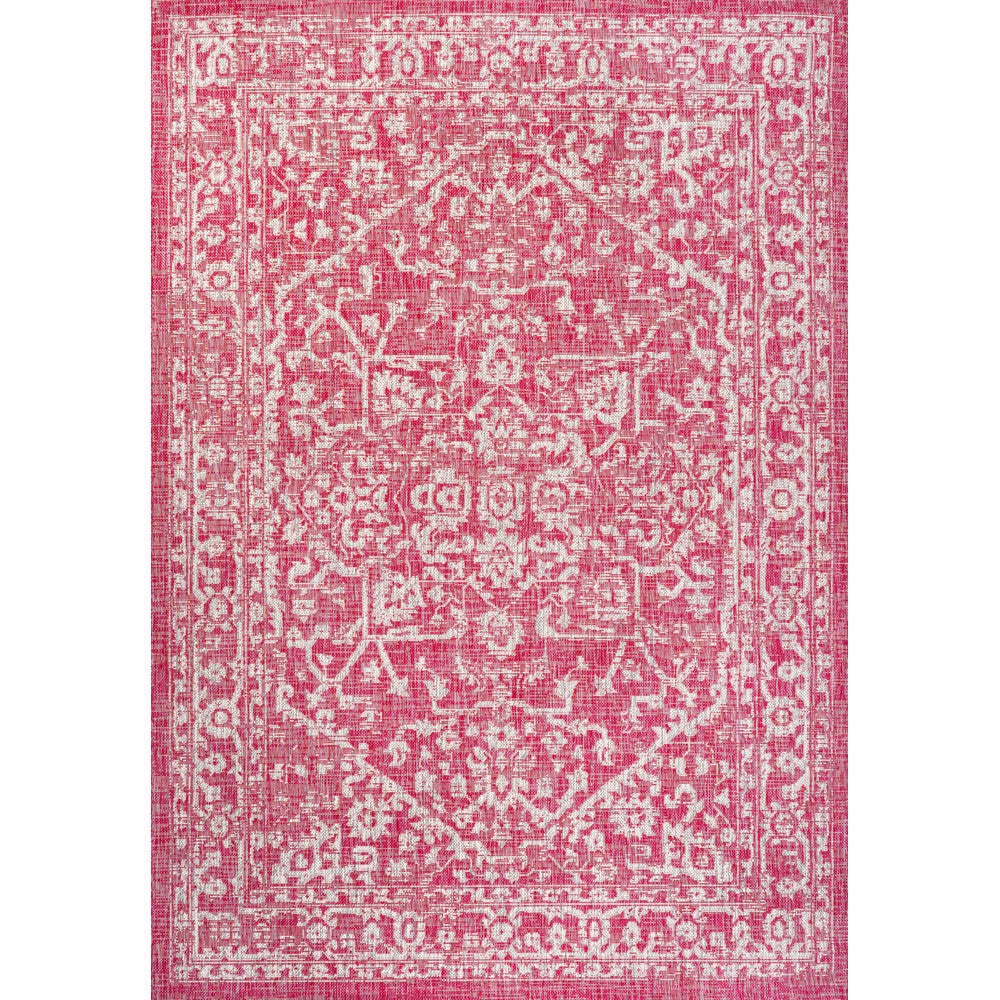 Kayla Bohemian Medallion Textured Weave Indoor/outdoor Area Rug