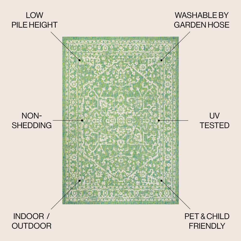 Kayla Bohemian Medallion Textured Weave Indoor/outdoor Area Rug