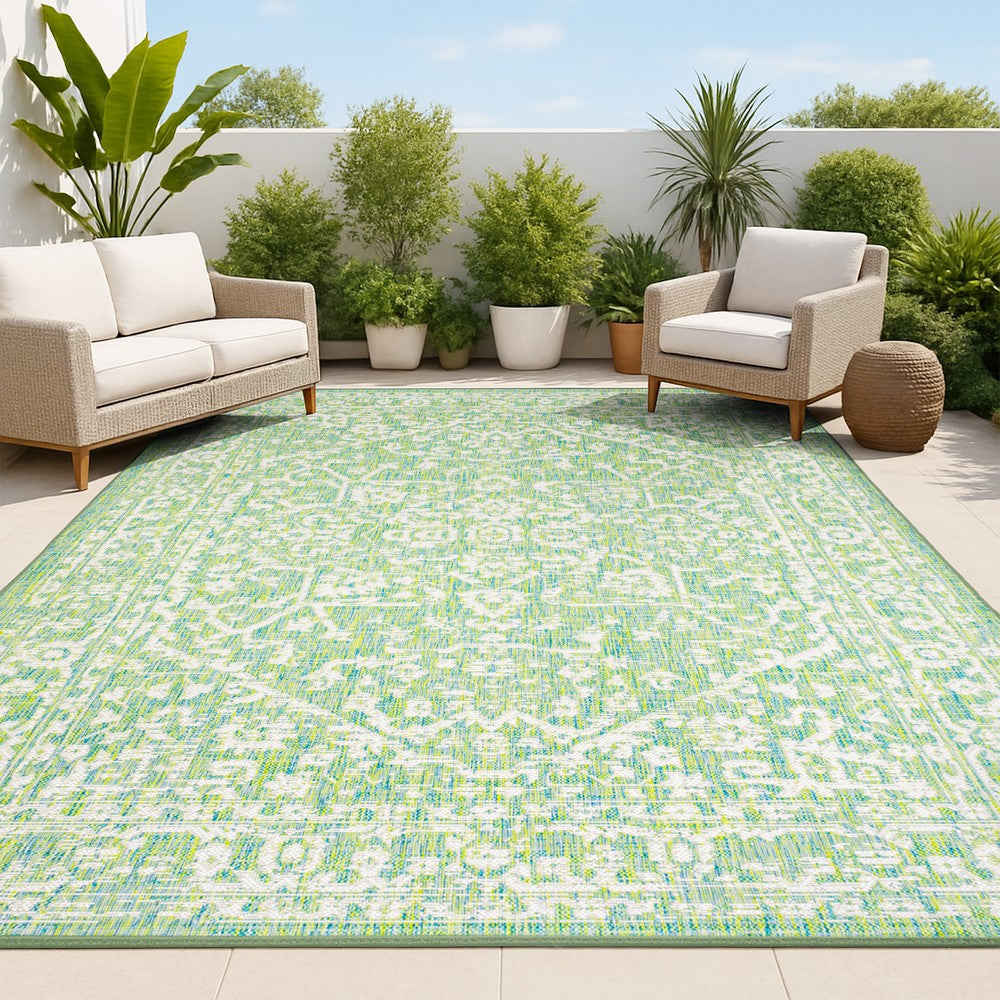 Kayla Bohemian Medallion Textured Weave Indoor/outdoor Area Rug