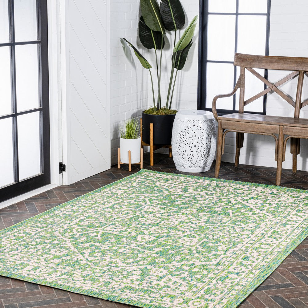 Kayla Bohemian Medallion Textured Weave Indoor/outdoor Area Rug
