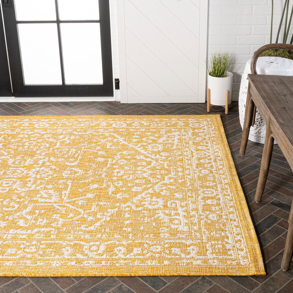Kayla Bohemian Medallion Textured Weave Indoor/outdoor Area Rug