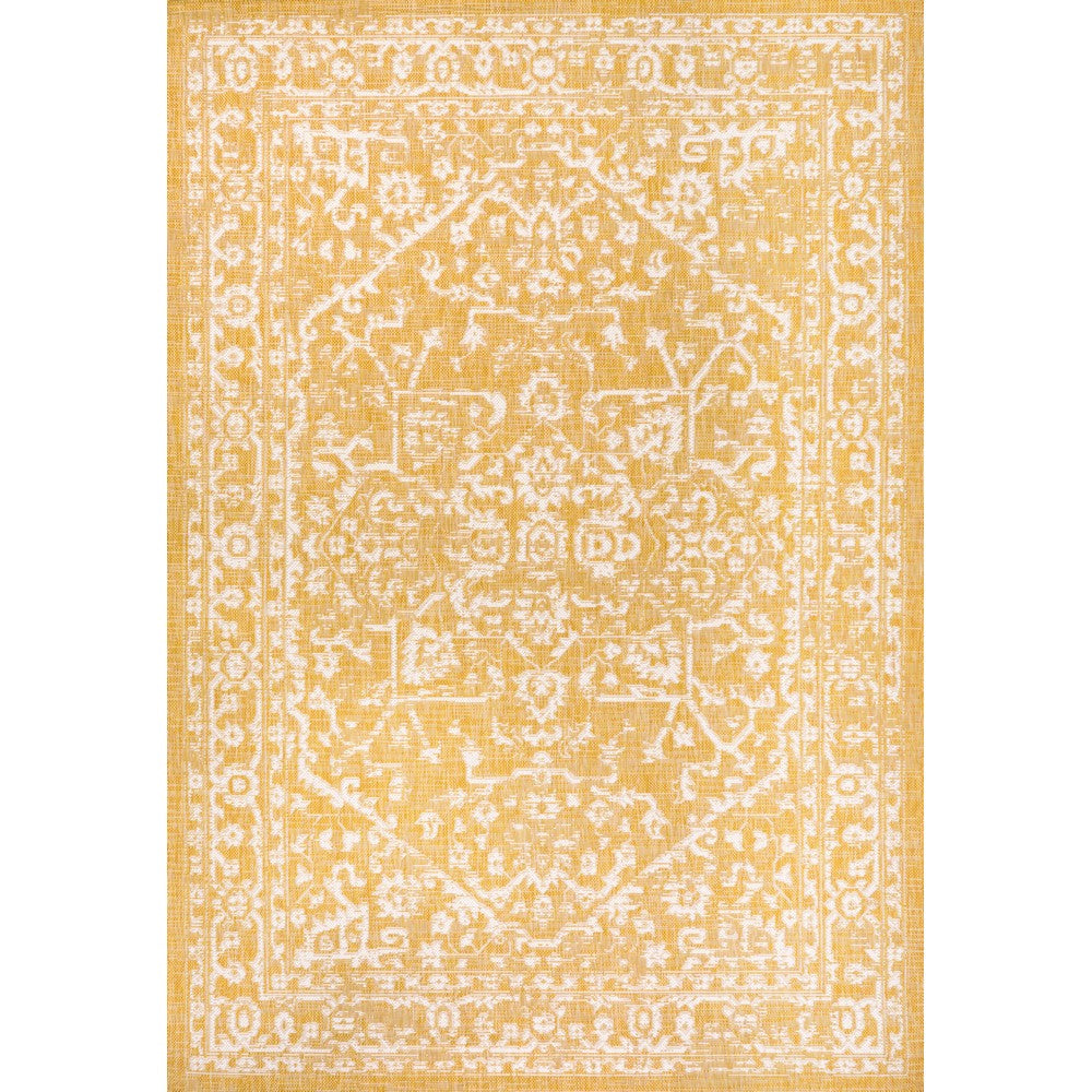 Kayla Bohemian Medallion Textured Weave Indoor/outdoor Area Rug