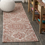 Cascade Bohemian Medallion Textured Weave Indoor/outdoor Runner Rug