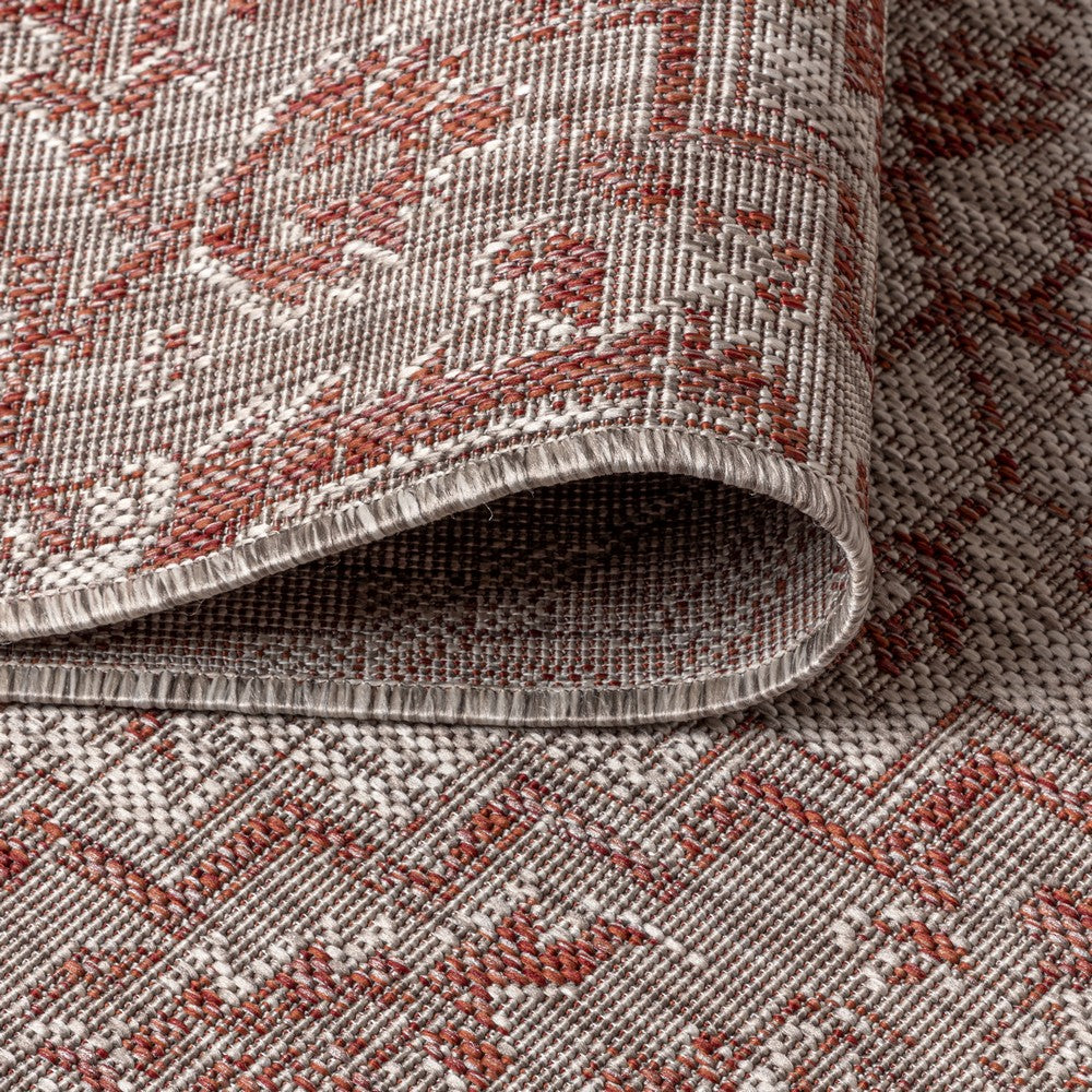 Cascade Bohemian Medallion Textured Weave Indoor/outdoor Runner Rug
