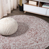 Cascade Bohemian Medallion Textured Weave Indoor/outdoor Round Rug