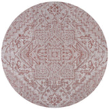 Cascade Bohemian Medallion Textured Weave Indoor/outdoor Round Rug