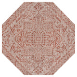 Cascade Bohemian Medallion Textured Weave Indoor/outdoor Octagon Rug