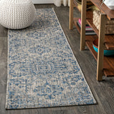 Cascade Bohemian Medallion Textured Weave Indoor/outdoor Runner Rug