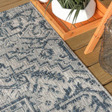 Cascade Bohemian Medallion Textured Weave Indoor/outdoor Runner Rug