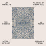 Cascade Bohemian Medallion Textured Weave Indoor/outdoor Area Rug