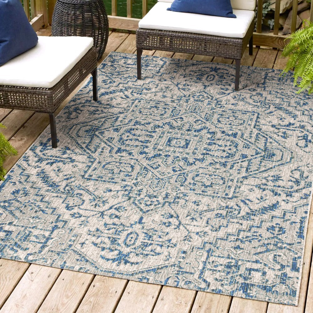 Cascade Bohemian Medallion Textured Weave Indoor/outdoor Area Rug