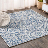 Cascade Bohemian Medallion Textured Weave Indoor/outdoor Square Rug